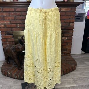 Boho Yellow Maxi Skirt -large